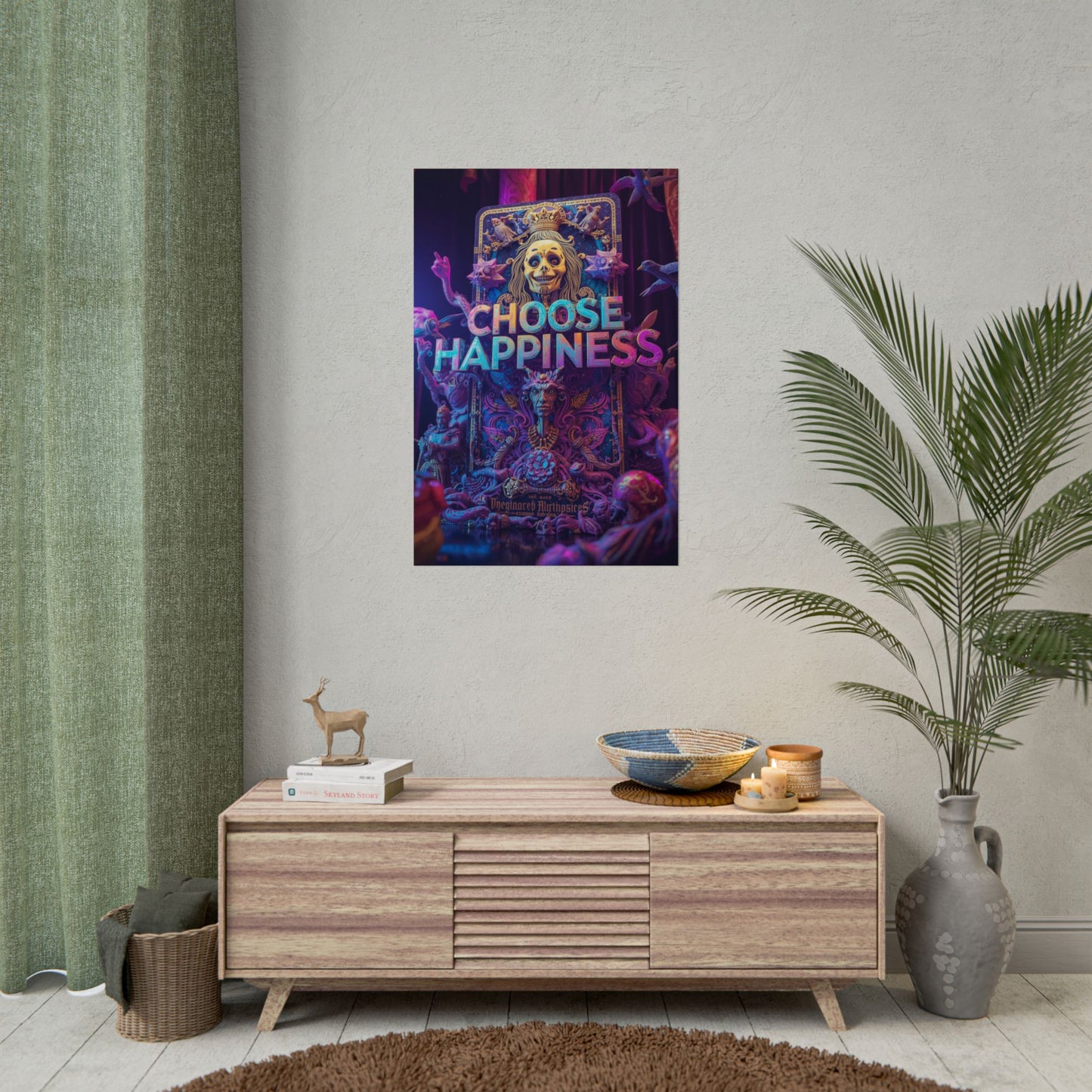 The LifeBox Motivational Poster, Choose Happiness Wall Art, Self Discipline & Mindset Decor, Personal Growth Inspirational Quote Print