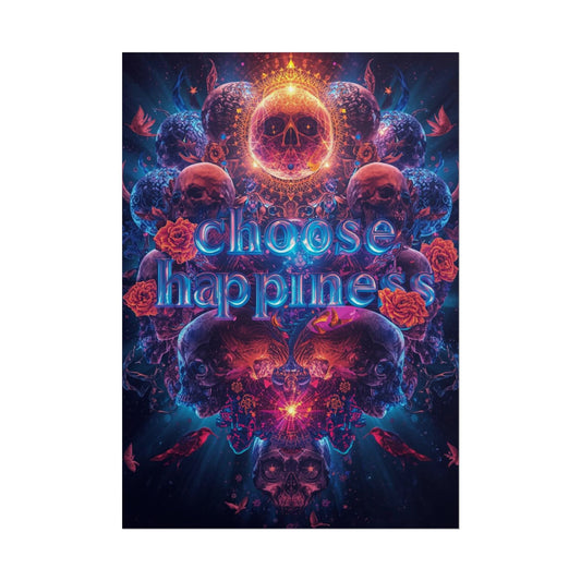 The LifeBox Motivational Poster, Choose Happiness Wall Art, Self Discipline & Mindset Decor, Personal Growth Inspirational Quote Print