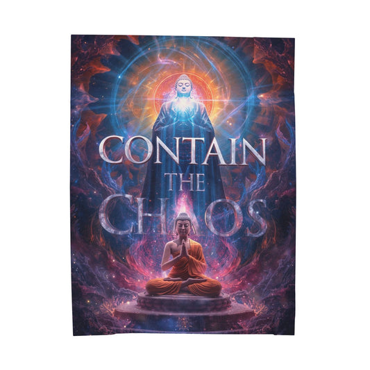 Contain the Chaos Velveteen Plush Blanket