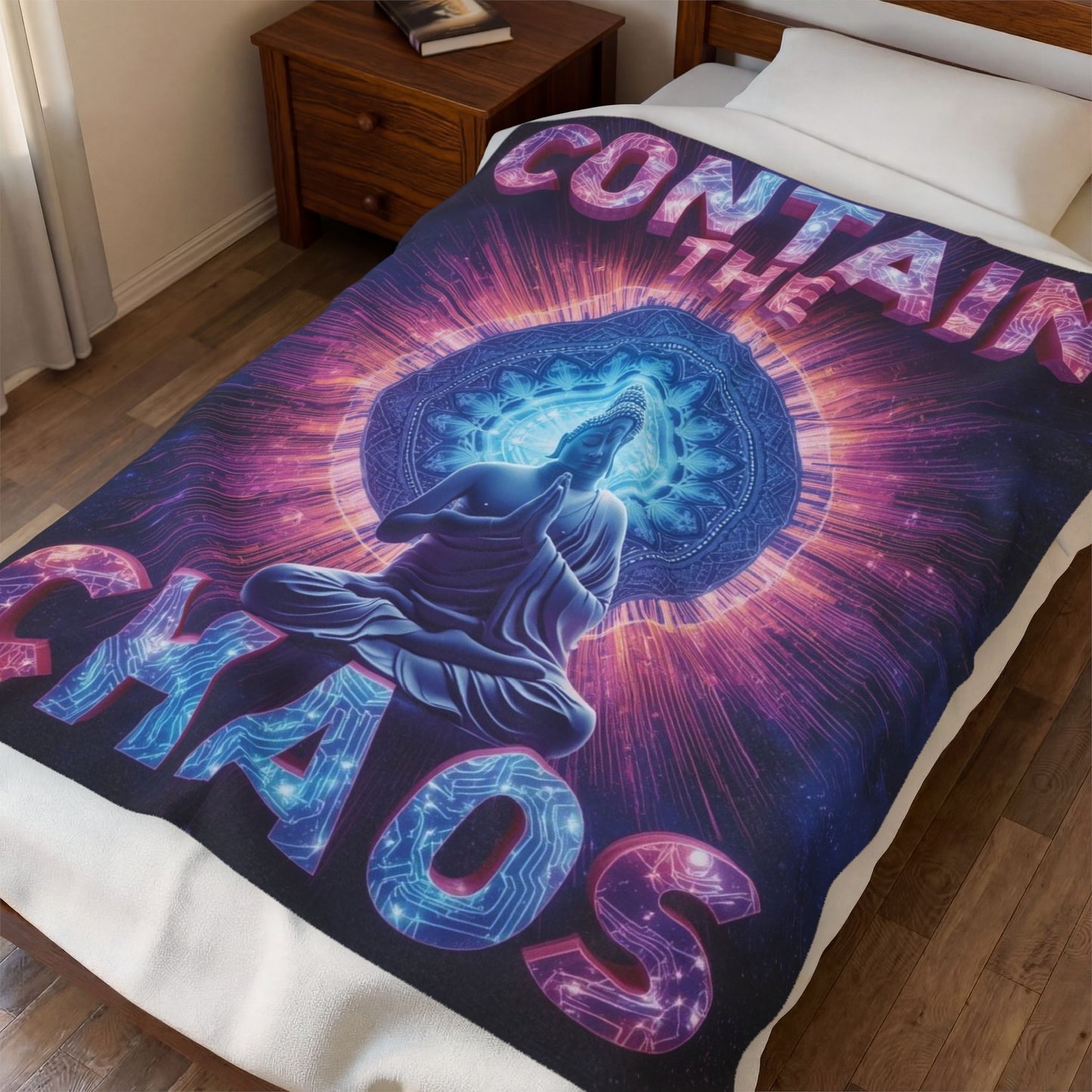 Contain the Chaos Velveteen Plush Blanket