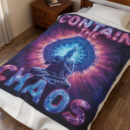 Contain the Chaos Velveteen Plush Blanket