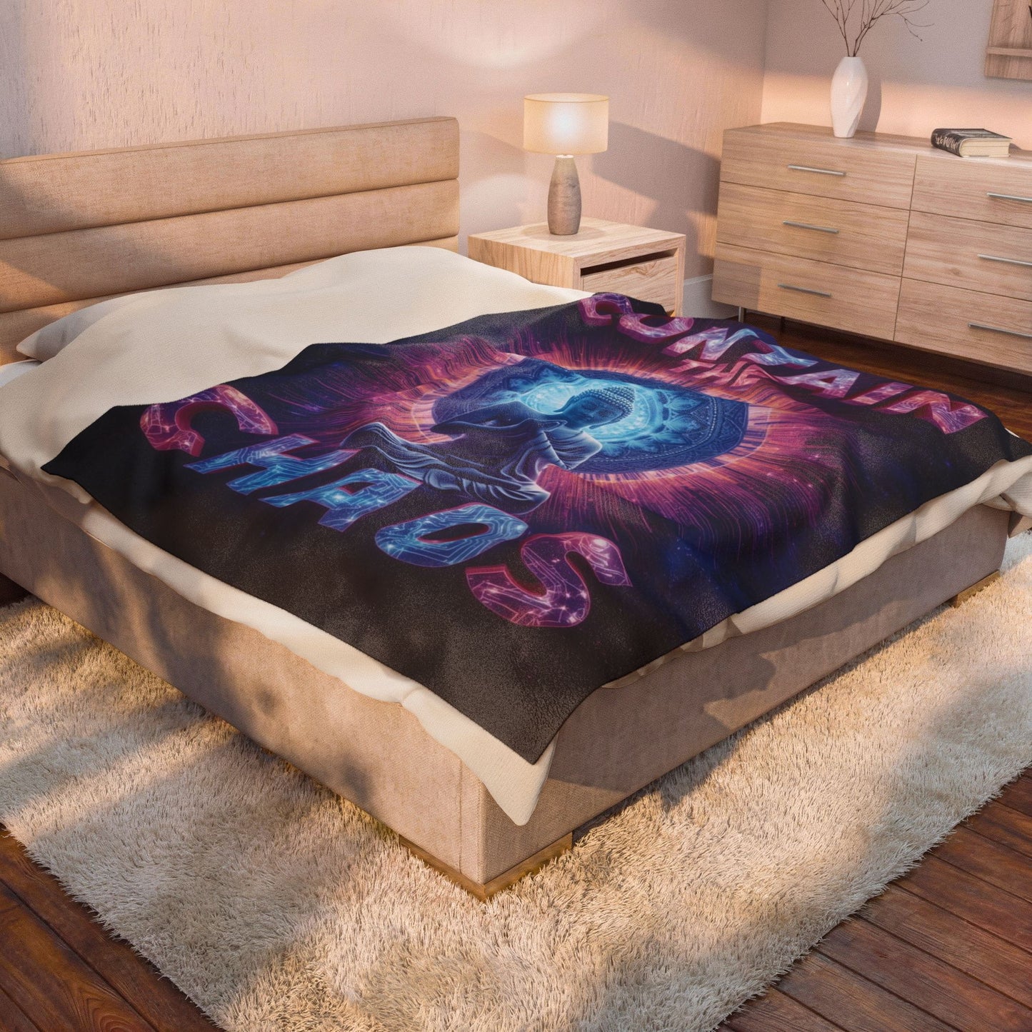 Contain the Chaos Velveteen Plush Blanket