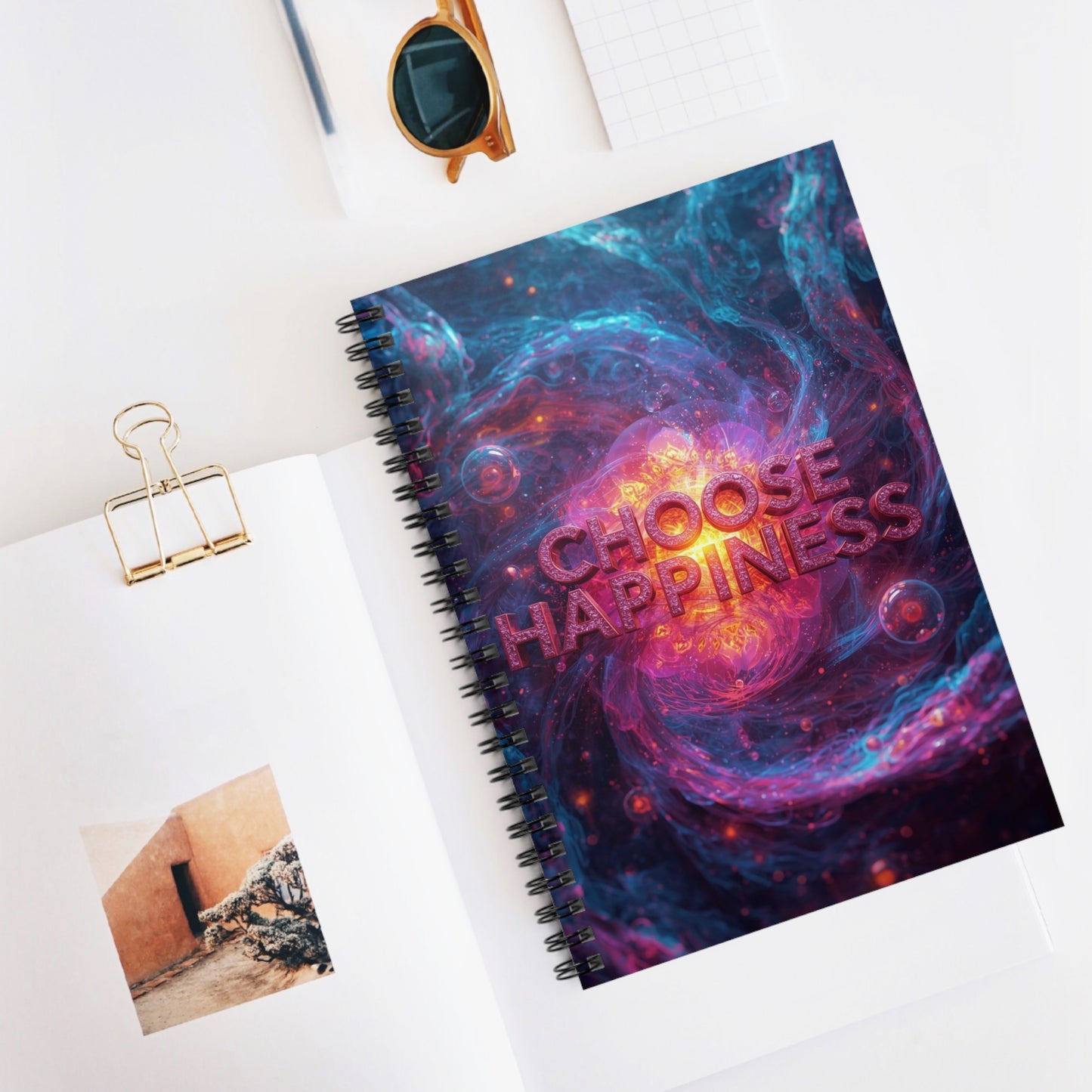 Choose Happiness Spiral Notebook Ruled Journal for Positivity & Daily Notes