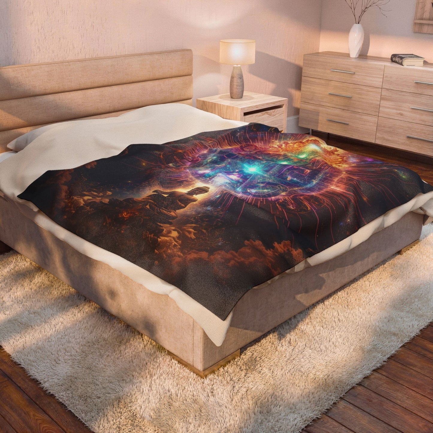 Velveteen Plush Blanket Contain the Chaos Throw