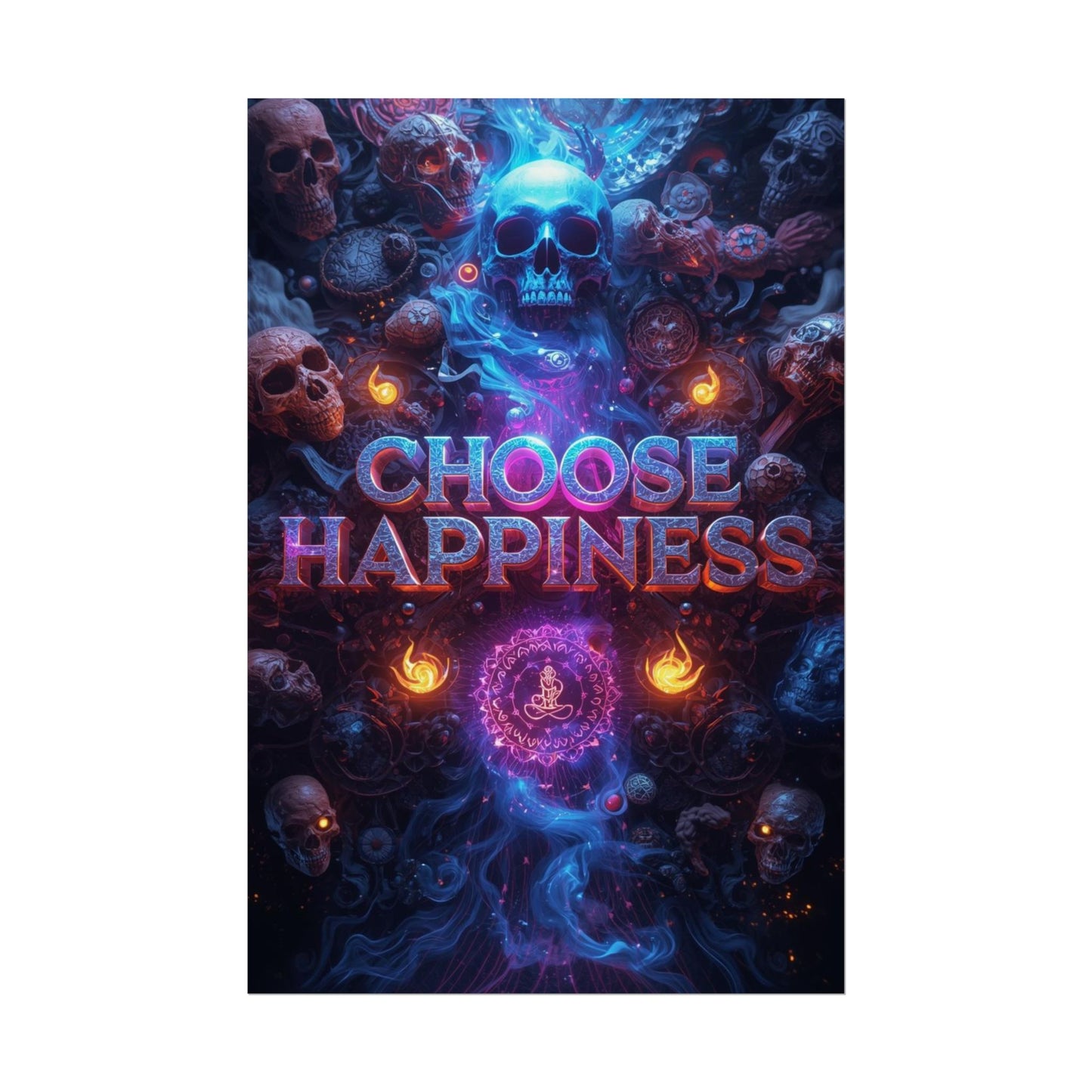 The LifeBox Motivational Poster, Choose Happiness Wall Art, Self Discipline & Mindset Decor, Personal Growth Inspirational Quote Print