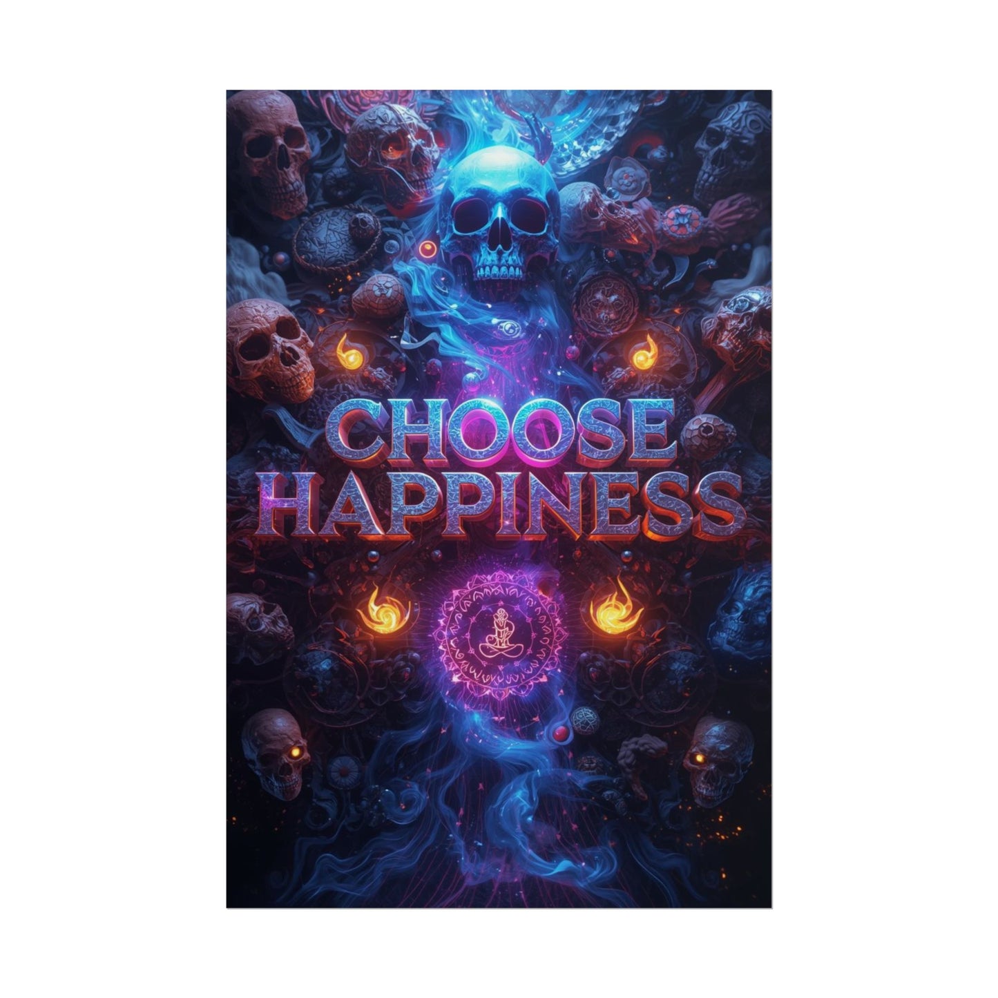 The LifeBox Motivational Poster, Choose Happiness Wall Art, Self Discipline & Mindset Decor, Personal Growth Inspirational Quote Print