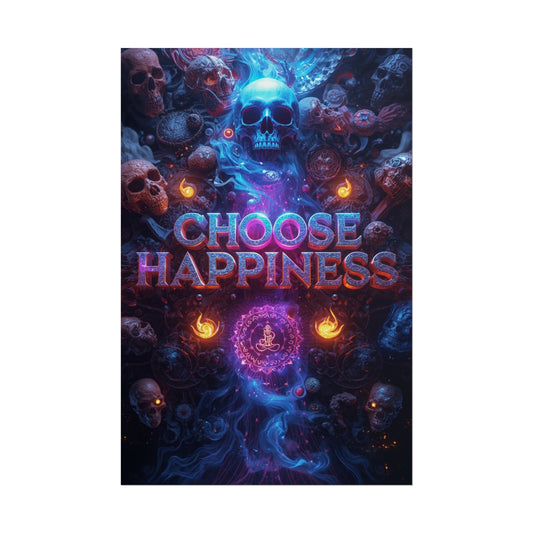 The LifeBox Motivational Poster, Choose Happiness Wall Art, Self Discipline & Mindset Decor, Personal Growth Inspirational Quote Print