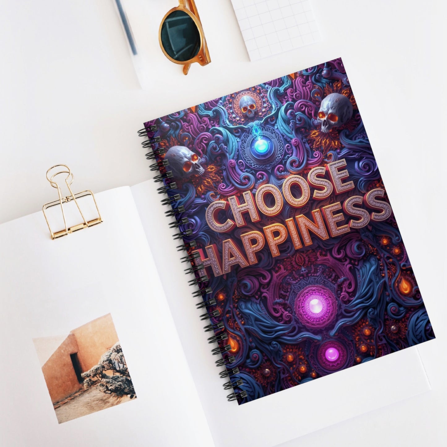 Choose Happiness Spiral Notebook Ruled Journal for Positivity & Daily Notes