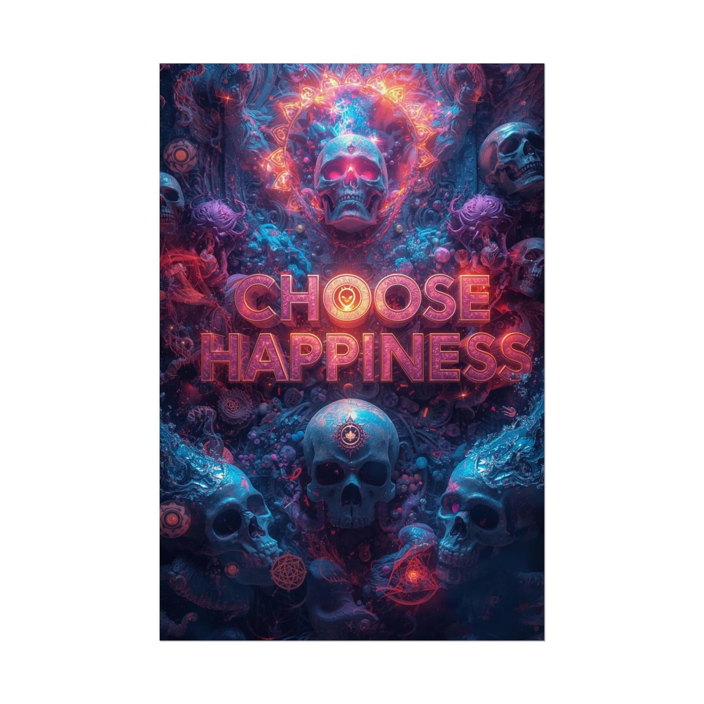 The LifeBox Motivational Poster, Choose Happiness Wall Art, Self Discipline & Mindset Decor, Personal Growth Inspirational Quote Print