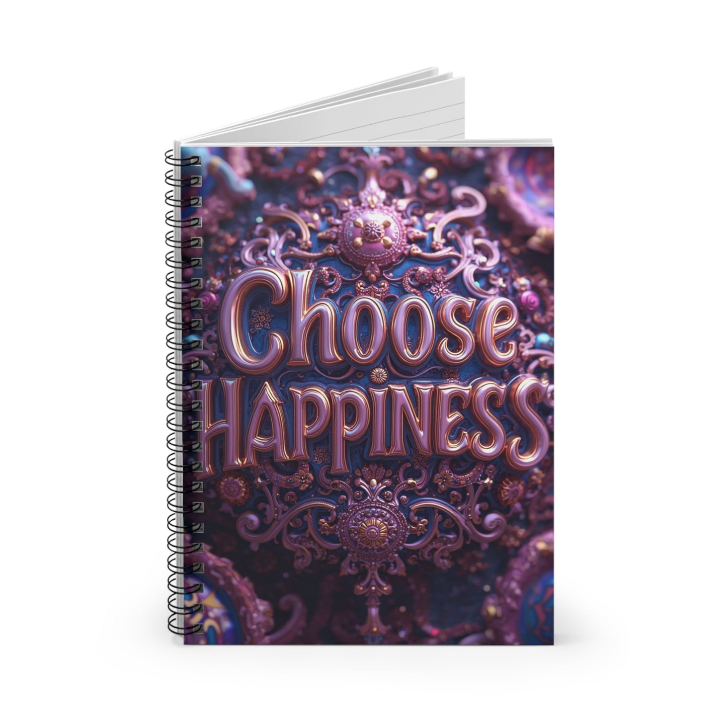 Choose Happiness Spiral Notebook Ruled Journal for Positivity & Daily Notes