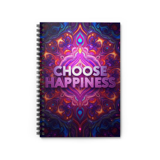 Choose Happiness Spiral Notebook  Ruled Journal for Positivity & Daily Notes