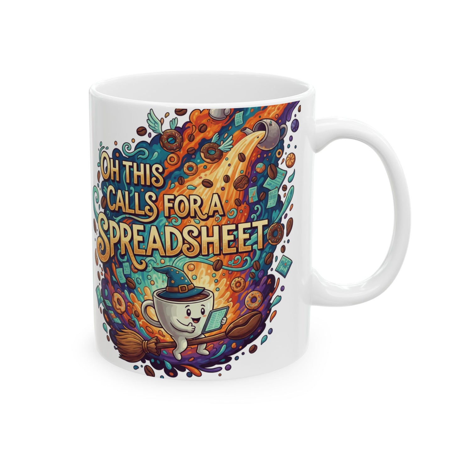Oh This Calls for a Spree Ceramic Mug — Colorful Shopping & Treats Coffee Cup