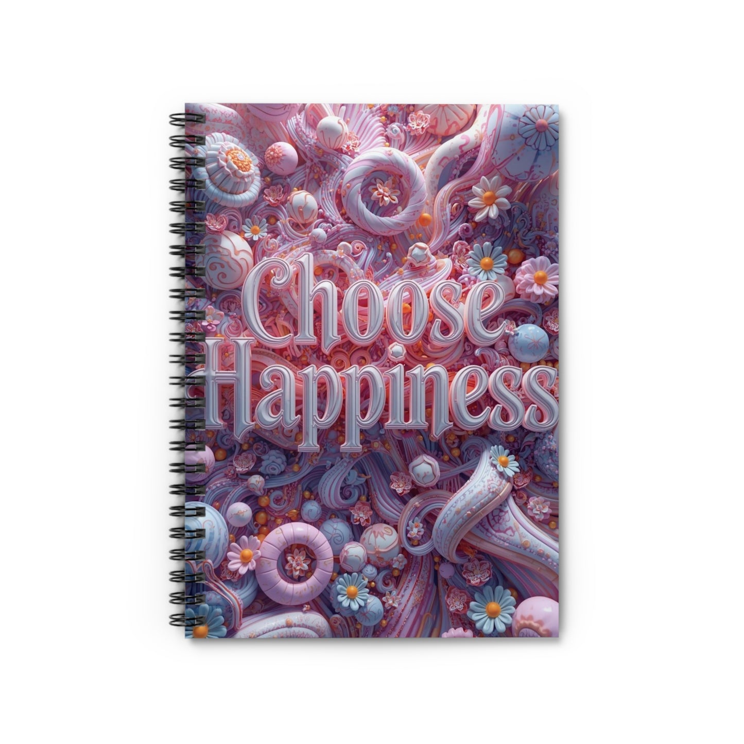 Choose Happiness Spiral Notebook Ruled Journal for Positivity & Daily Notes