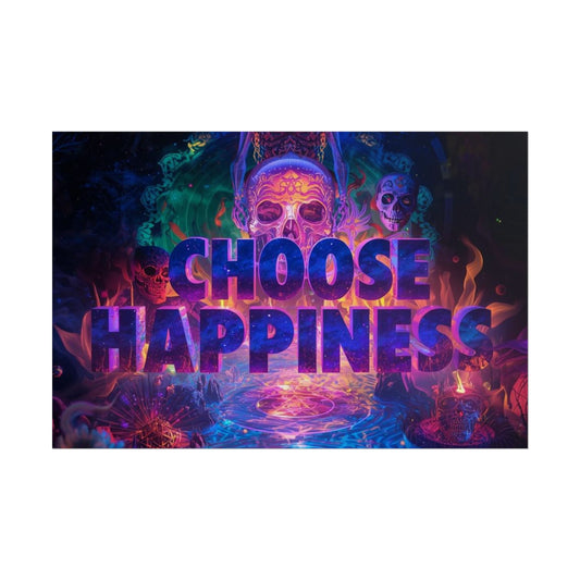The LifeBox Motivational Poster, Choose Happiness Wall Art, Self Discipline & Mindset Decor, Personal Growth Inspirational Quote Print