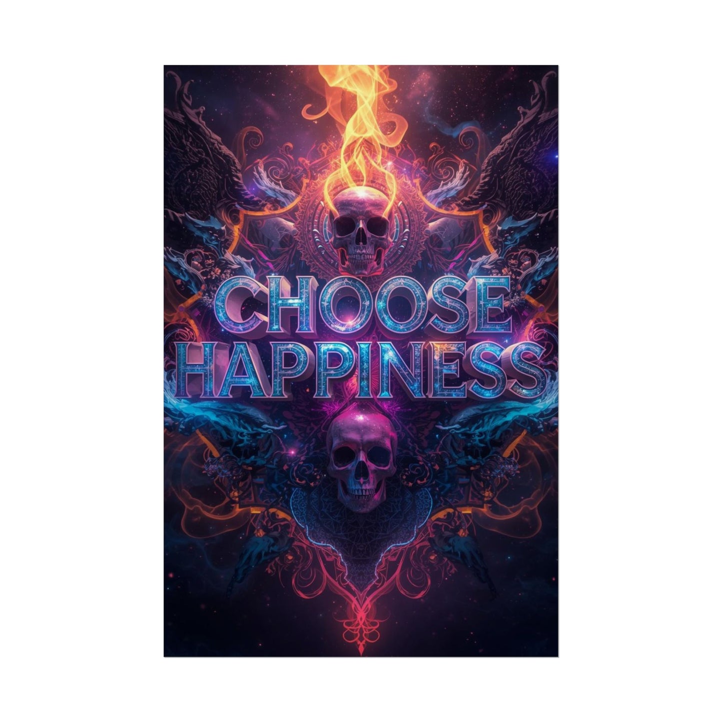 The LifeBox Motivational Poster, Choose Happiness Wall Art, Self Discipline & Mindset Decor, Personal Growth Inspirational Quote Print