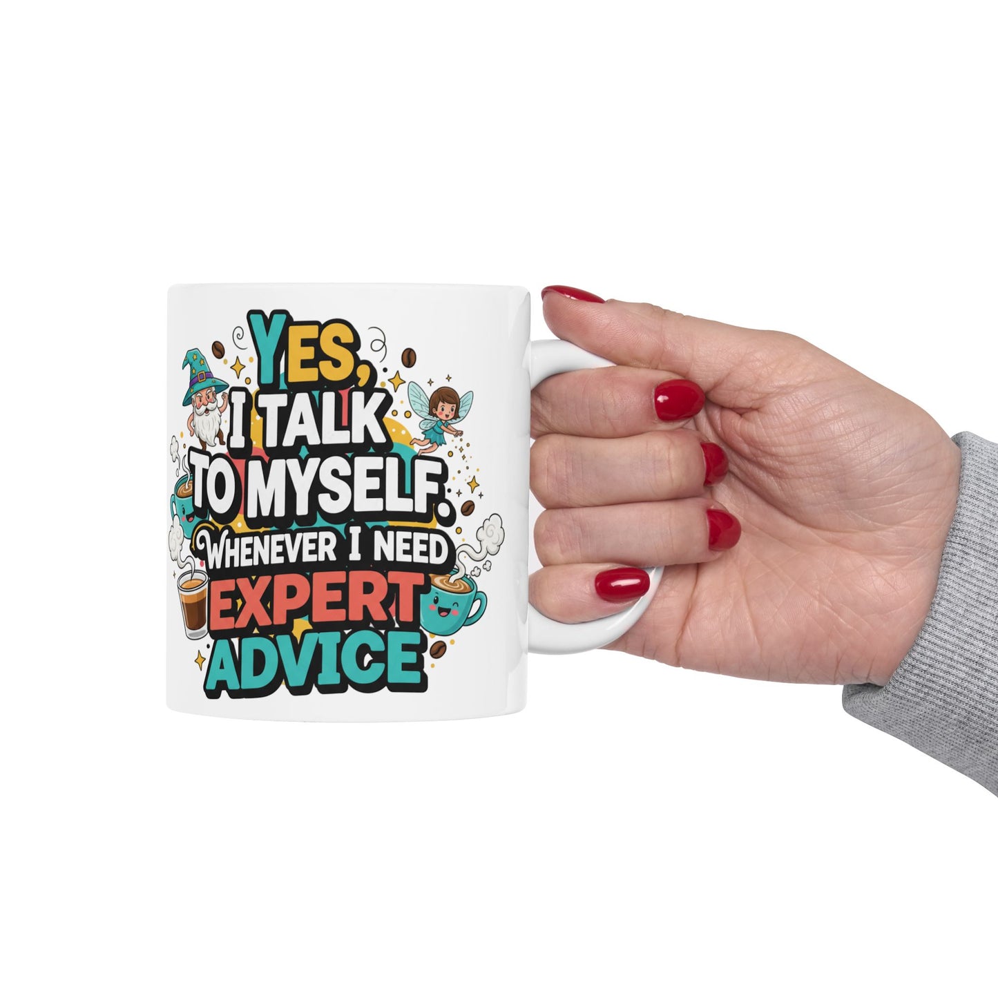 Talk To Me After Coffee Ceramic Mug — Adventure Quote Coffee Mug (11oz, 15oz)