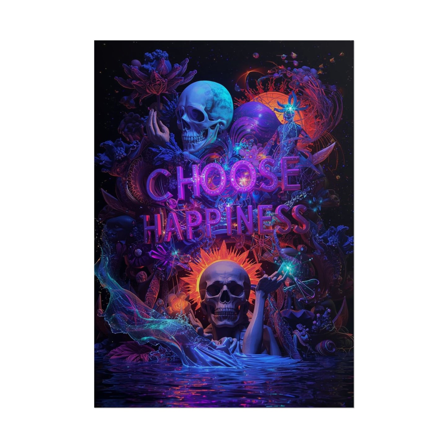 The LifeBox Motivational Poster, Choose Happiness Wall Art, Self Discipline & Mindset Decor, Personal Growth Inspirational Quote Print