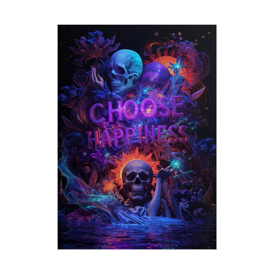 The LifeBox Motivational Poster, Choose Happiness Wall Art, Self Discipline & Mindset Decor, Personal Growth Inspirational Quote Print