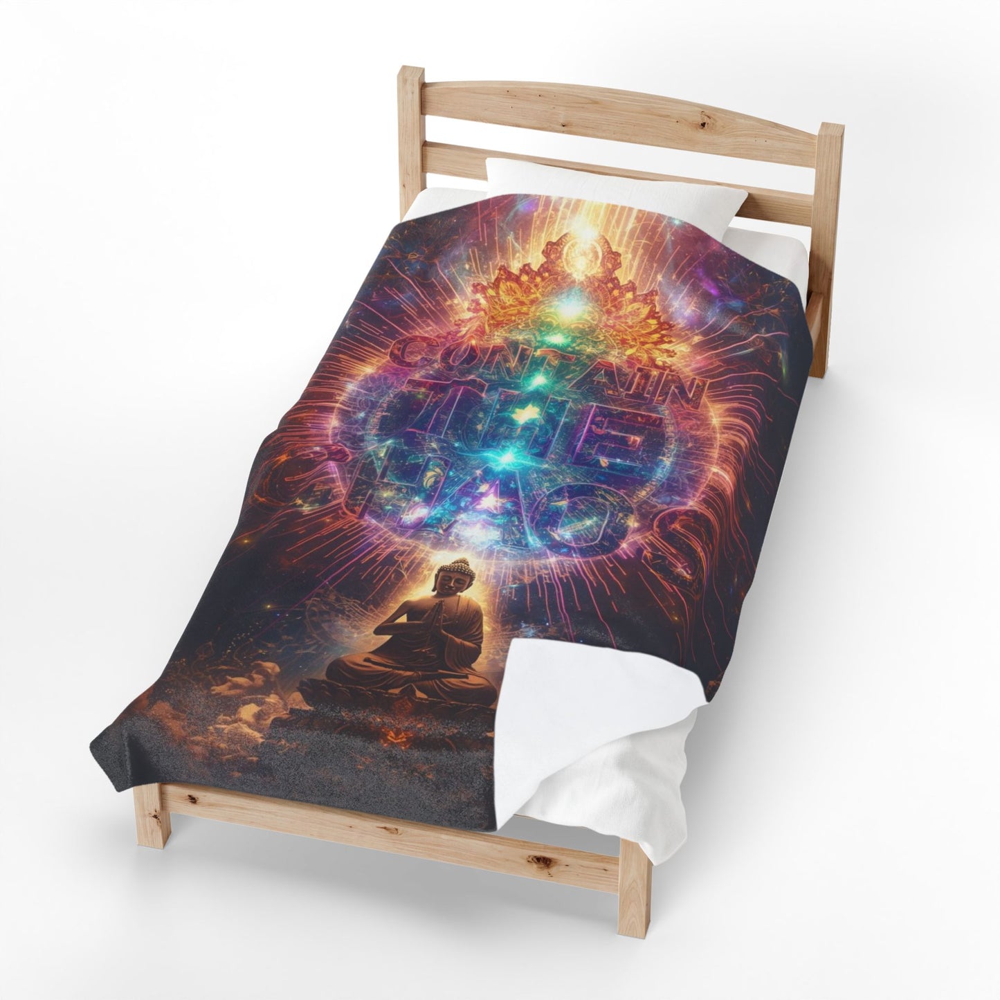 Velveteen Plush Blanket Contain the Chaos Throw