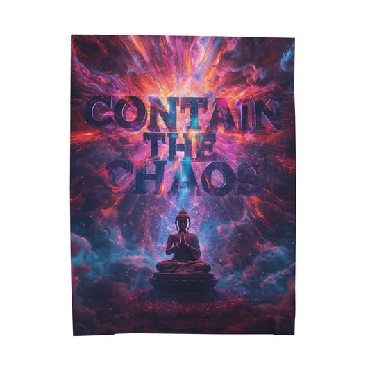 Contain the Chaos Velveteen Plush Blanket