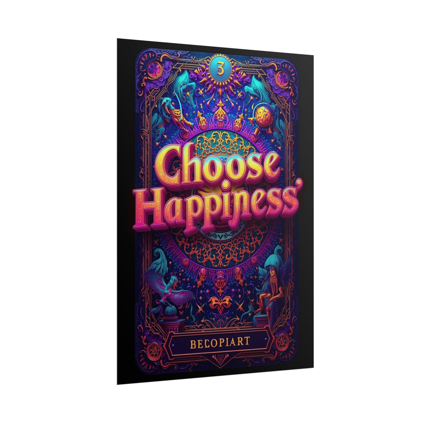 The LifeBox Motivational Poster, Choose Happiness Wall Art, Self Discipline & Mindset Decor, Personal Growth Inspirational Quote Print