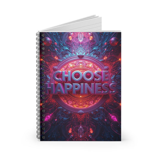 Choose Happiness Spiral Notebook  Ruled Journal for Positivity & Daily Notes