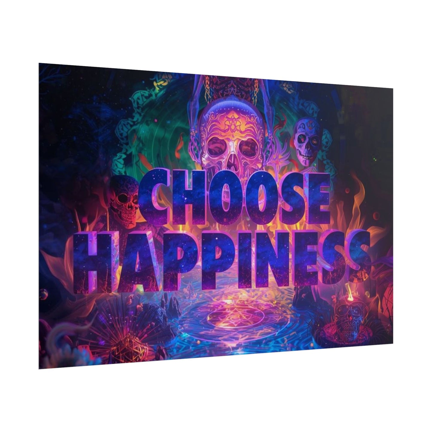 The LifeBox Motivational Poster, Choose Happiness Wall Art, Self Discipline & Mindset Decor, Personal Growth Inspirational Quote Print