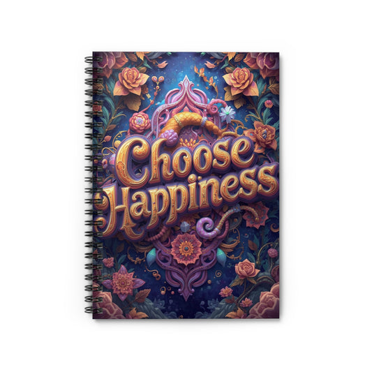 Choose Happiness Spiral Notebook Ruled Journal for Positivity & Daily Notes