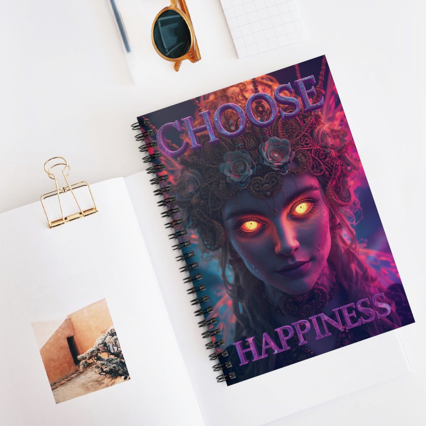 Choose Happiness Spiral Notebook Ruled Journal for Positivity & Daily Notes