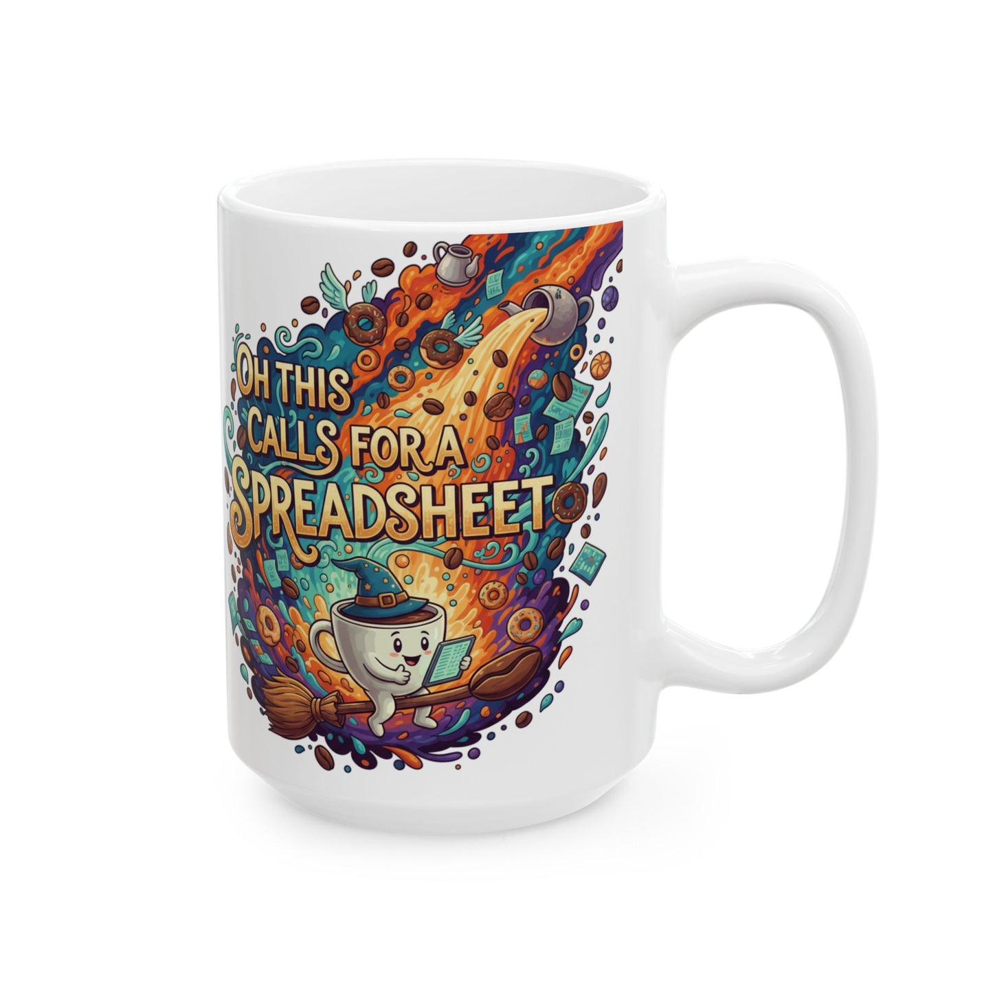 Oh This Calls for a Spree Ceramic Mug — Colorful Shopping & Treats Coffee Cup