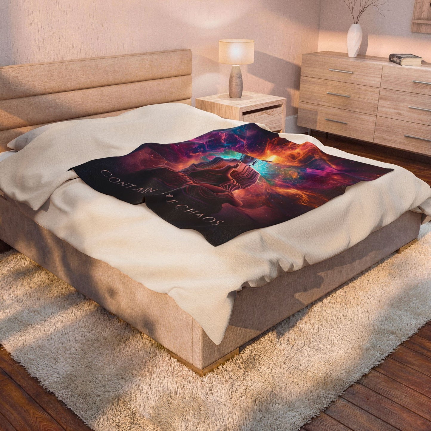 Contain the Chaos Velveteen Plush Blanket