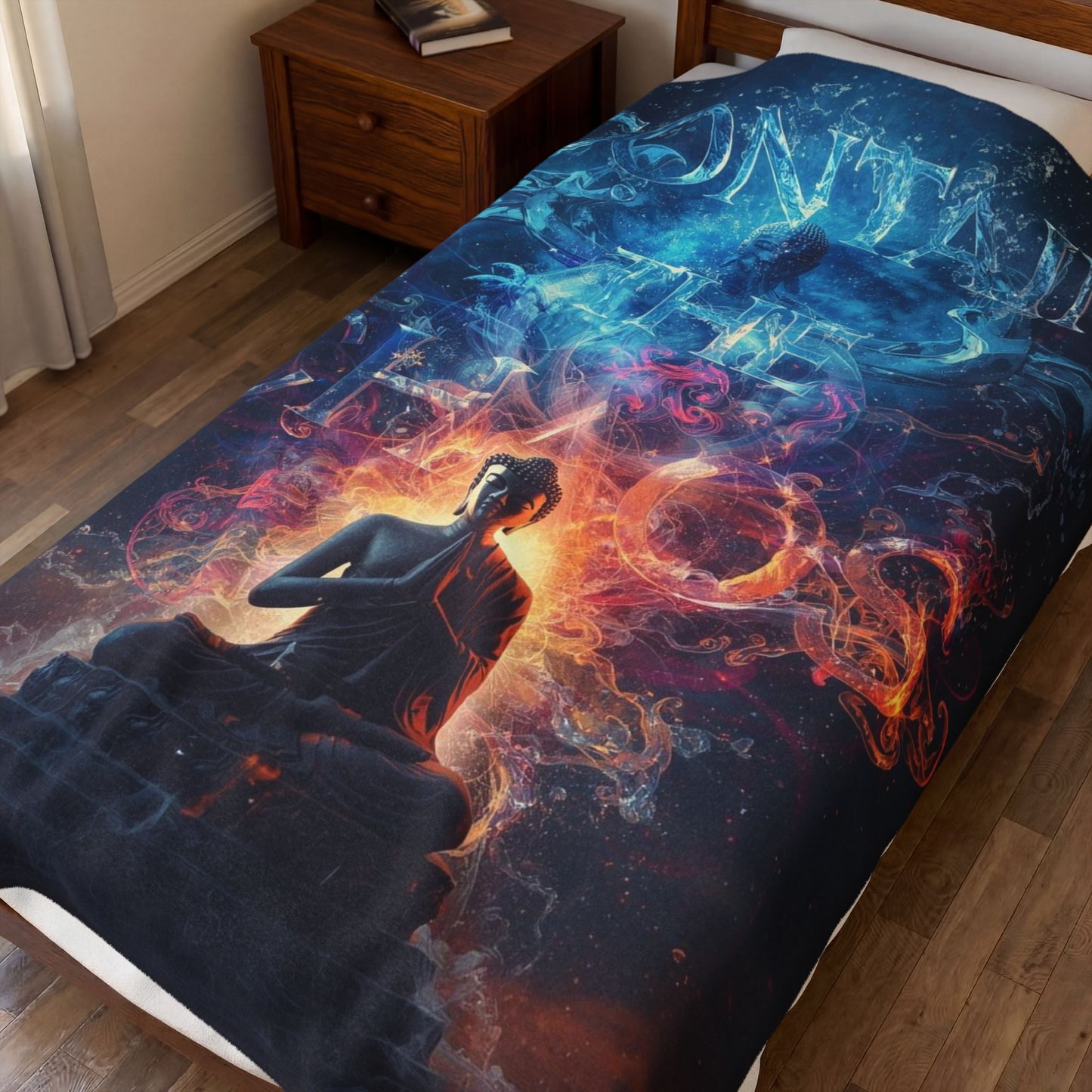 Plush Blanket Contain the Chaos Velveteen Throw