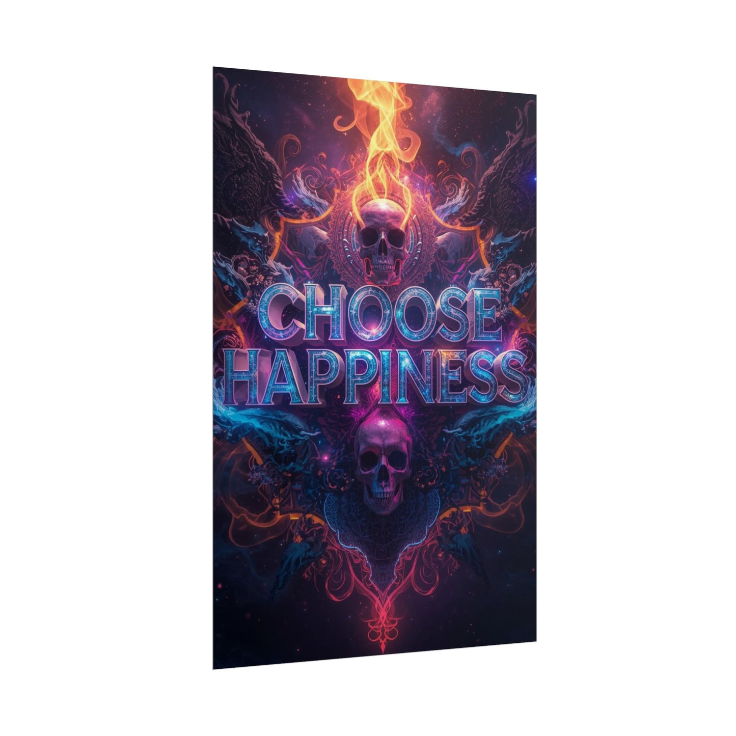 The LifeBox Motivational Poster, Choose Happiness Wall Art, Self Discipline & Mindset Decor, Personal Growth Inspirational Quote Print