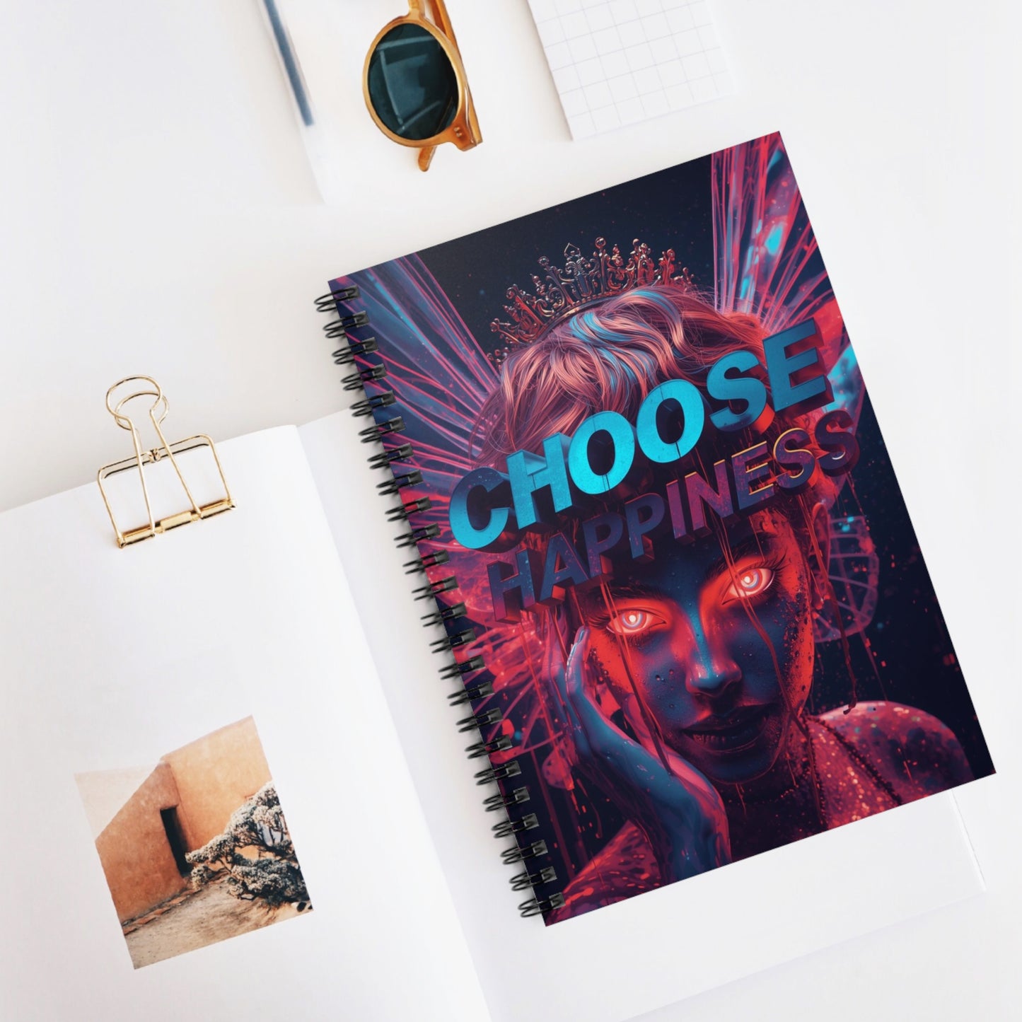 Choose Happiness Spiral Notebook Ruled Journal for Positivity & Daily Notes