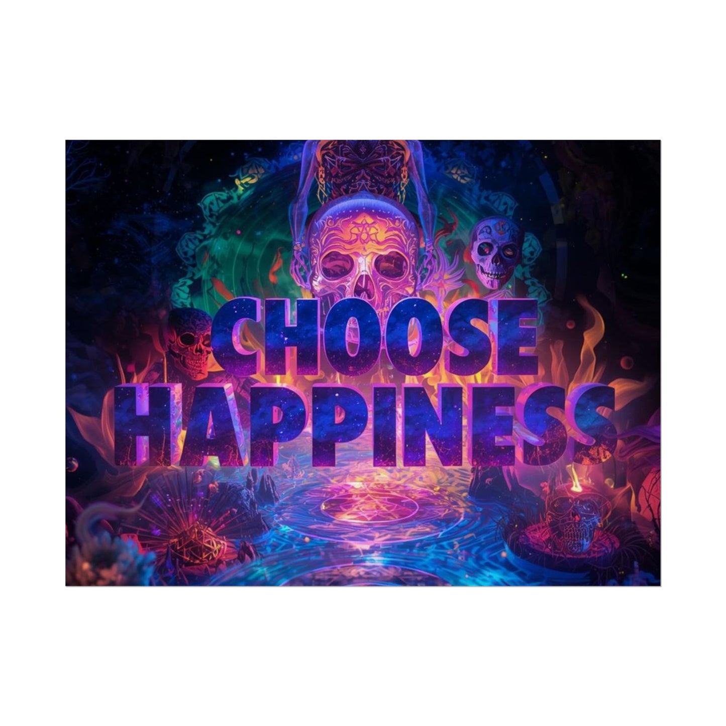 The LifeBox Motivational Poster, Choose Happiness Wall Art, Self Discipline & Mindset Decor, Personal Growth Inspirational Quote Print