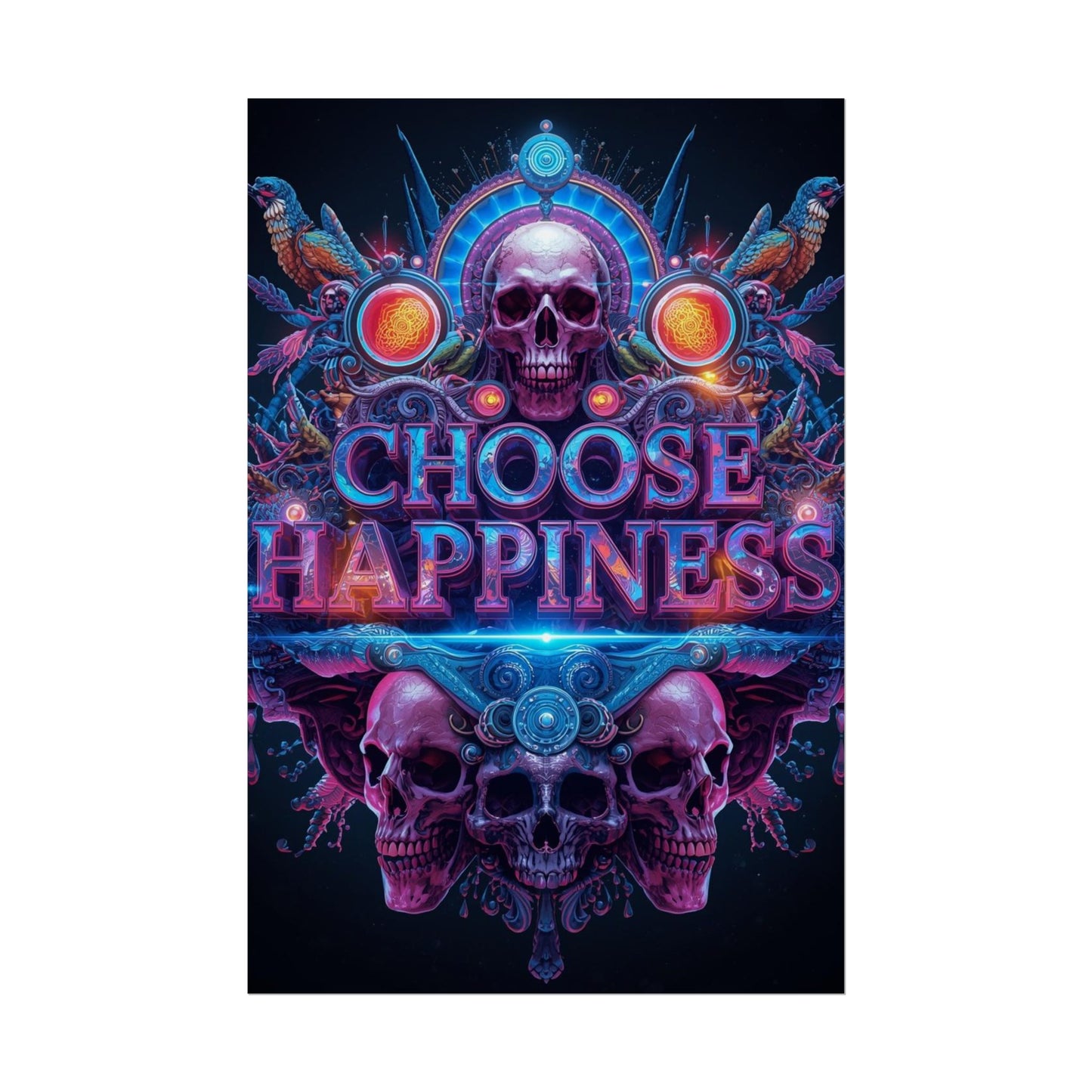 The LifeBox Motivational Poster, Choose Happiness Wall Art, Self Discipline & Mindset Decor, Personal Growth Inspirational Quote Print