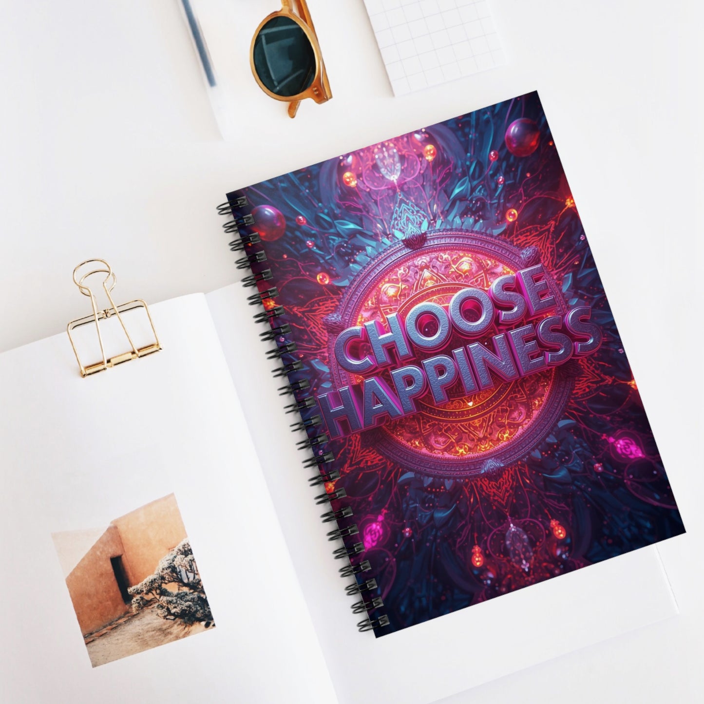 Choose Happiness Spiral Notebook  Ruled Journal for Positivity & Daily Notes