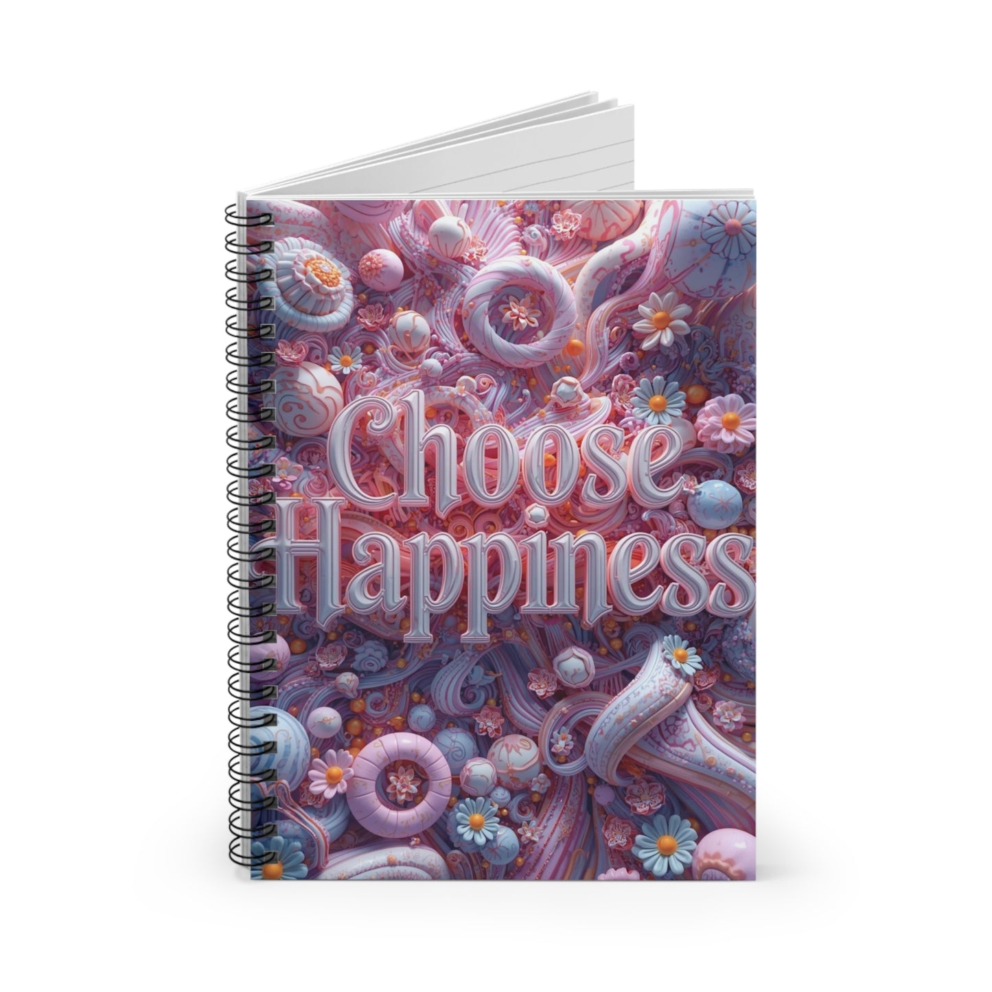 Choose Happiness Spiral Notebook Ruled Journal for Positivity & Daily Notes
