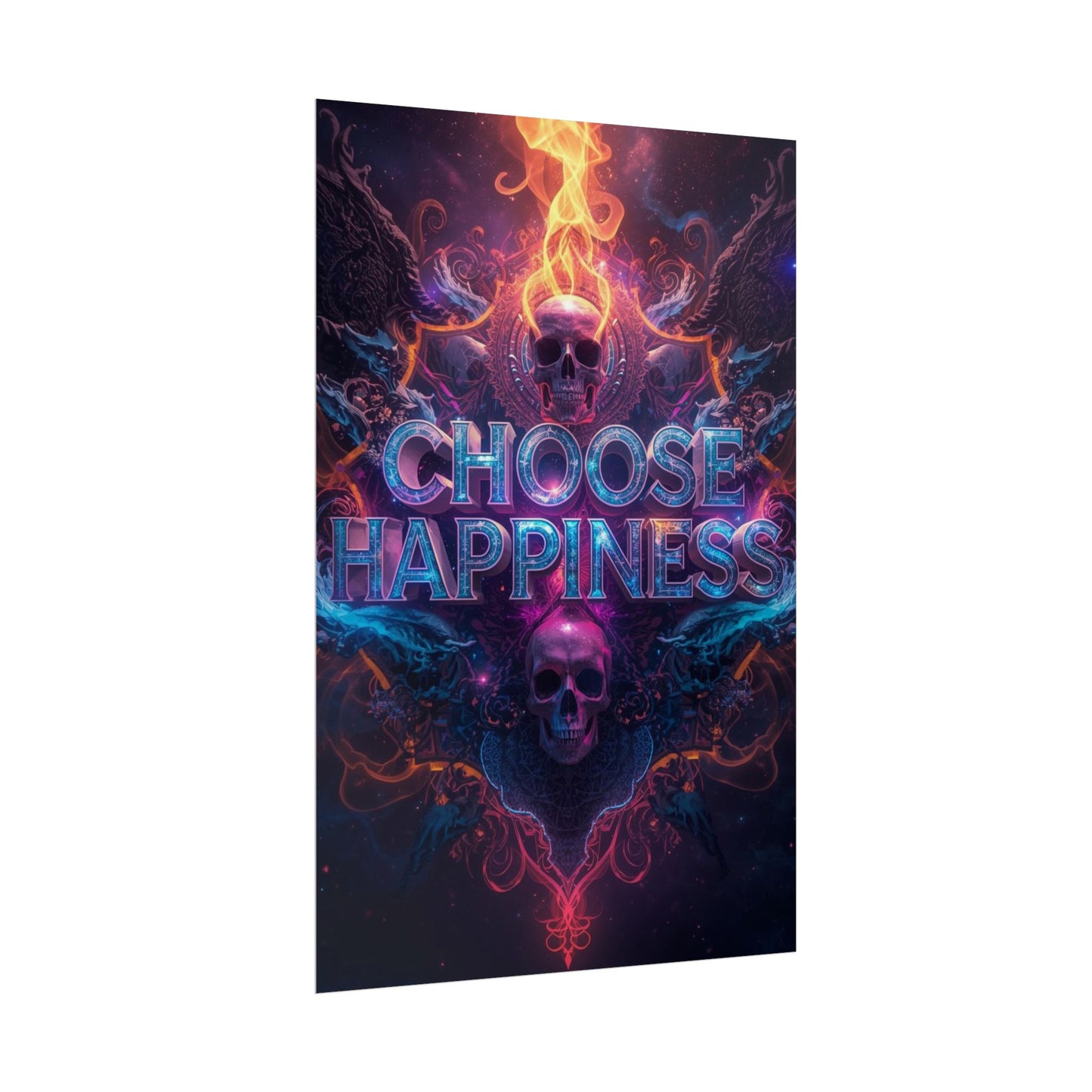 The LifeBox Motivational Poster, Choose Happiness Wall Art, Self Discipline & Mindset Decor, Personal Growth Inspirational Quote Print