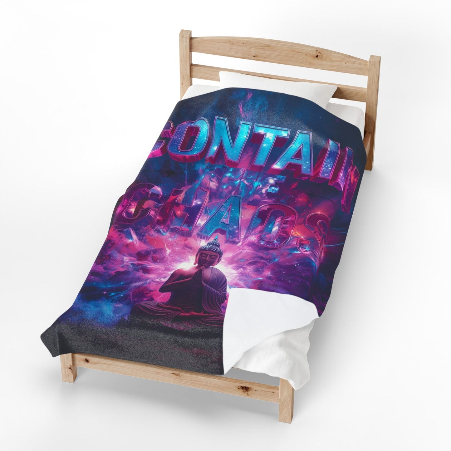 Velveteen Plush Blanket Contain The Chaos