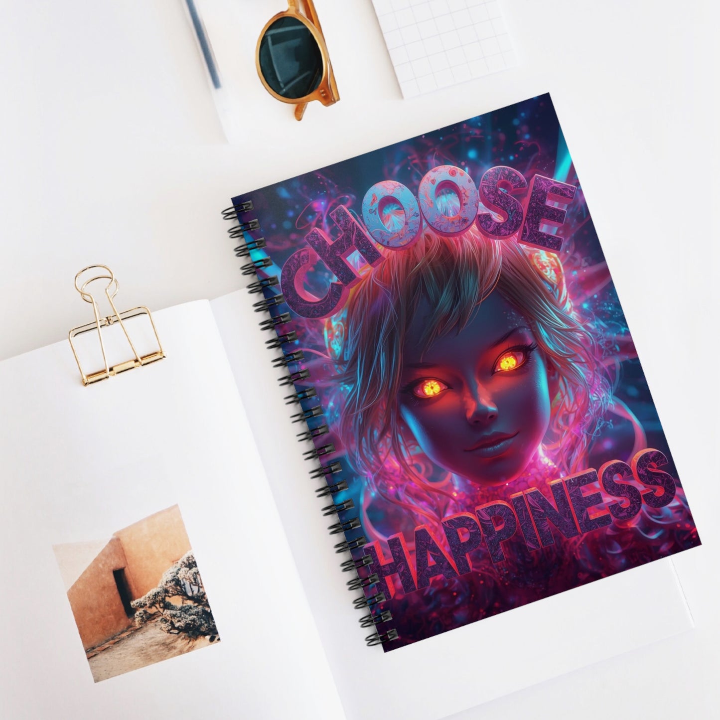 Choose Happiness Spiral Notebook Ruled Journal for Positivity & Daily Notes