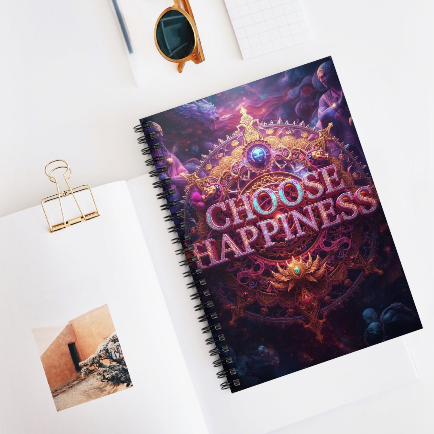 Choose Happiness Spiral Notebook  Ruled Journal for Positivity & Daily Notes