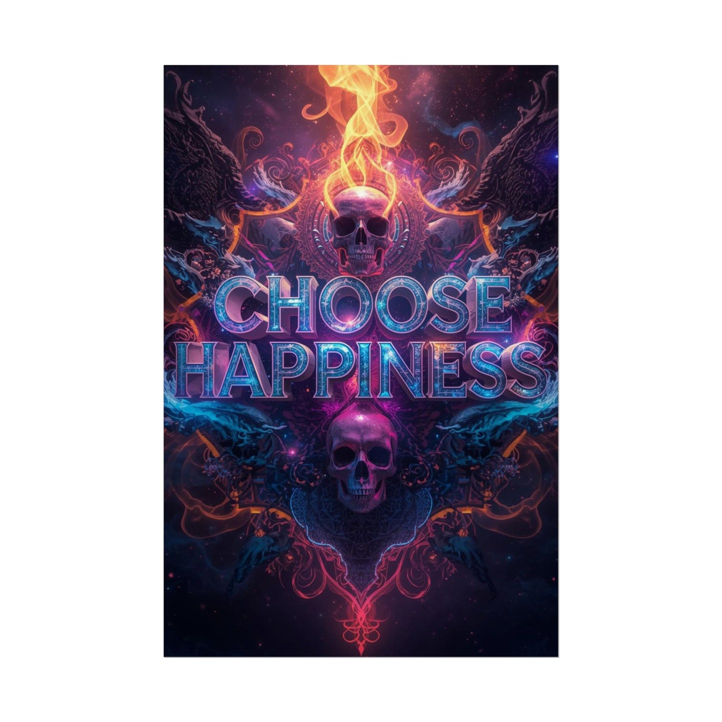 The LifeBox Motivational Poster, Choose Happiness Wall Art, Self Discipline & Mindset Decor, Personal Growth Inspirational Quote Print