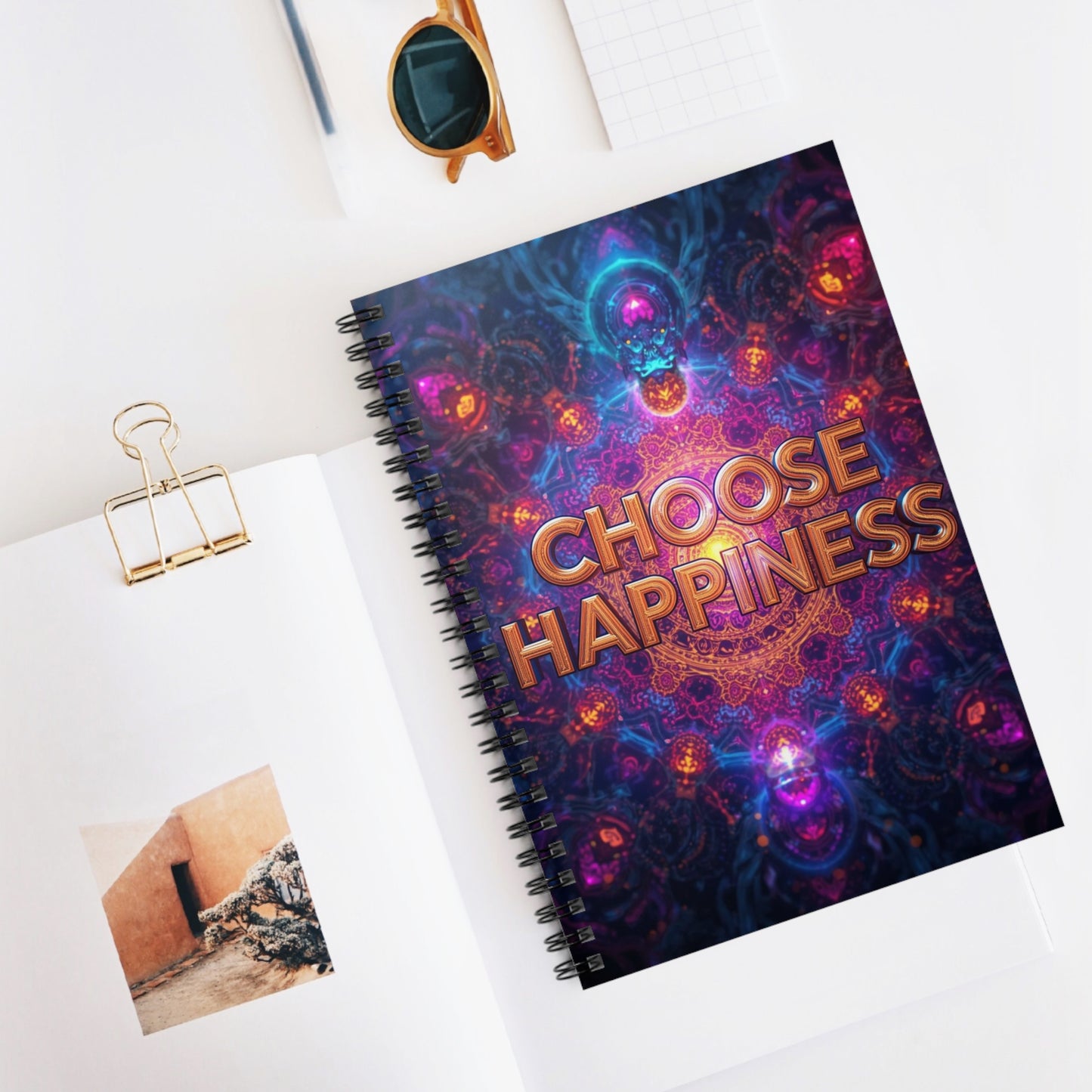 Choose Happiness Spiral Notebook  Ruled Journal for Positivity & Daily Notes