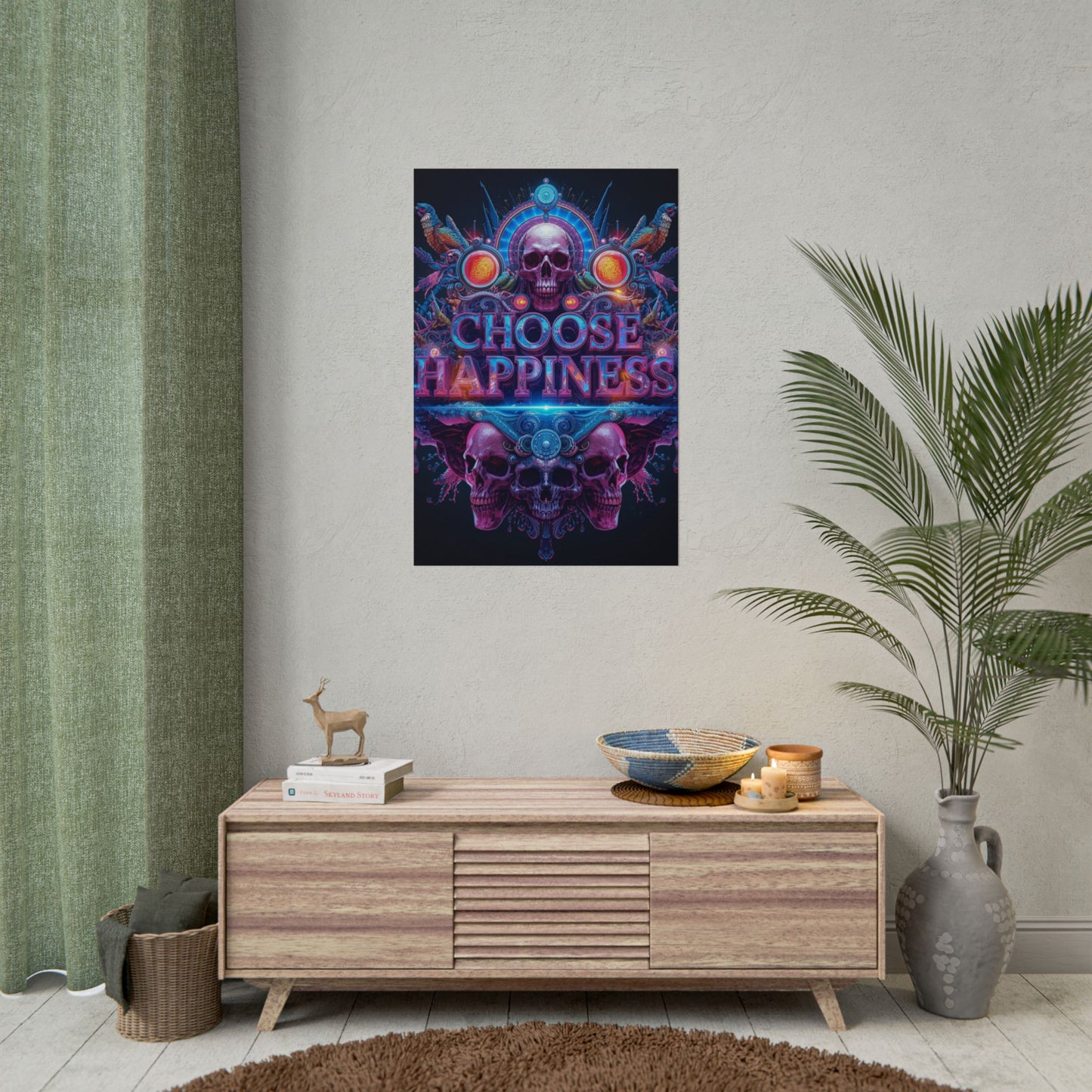 The LifeBox Motivational Poster, Choose Happiness Wall Art, Self Discipline & Mindset Decor, Personal Growth Inspirational Quote Print