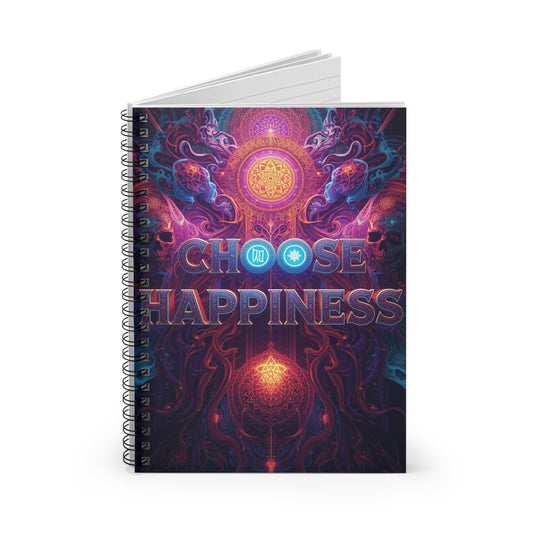 Choose Happiness Spiral Notebook  Ruled Journal for Positivity & Daily Notes