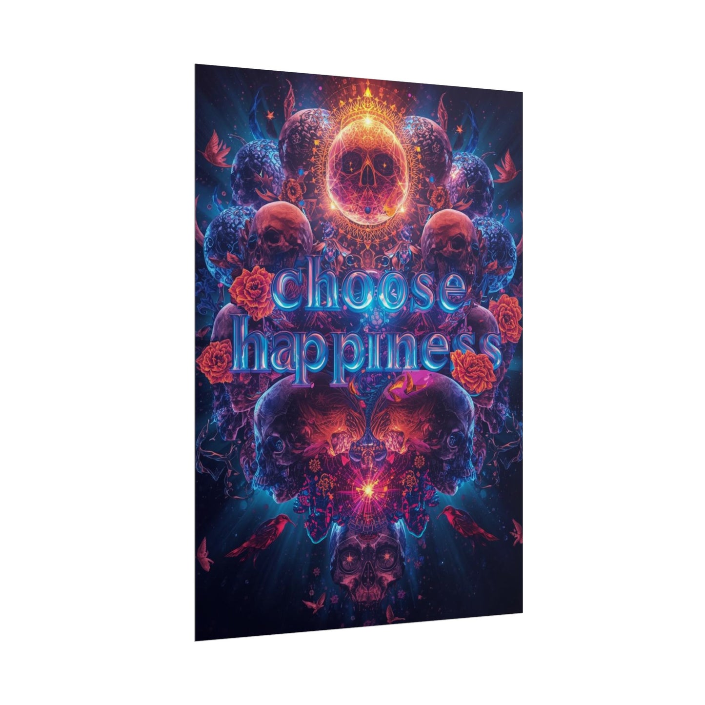 The LifeBox Motivational Poster, Choose Happiness Wall Art, Self Discipline & Mindset Decor, Personal Growth Inspirational Quote Print