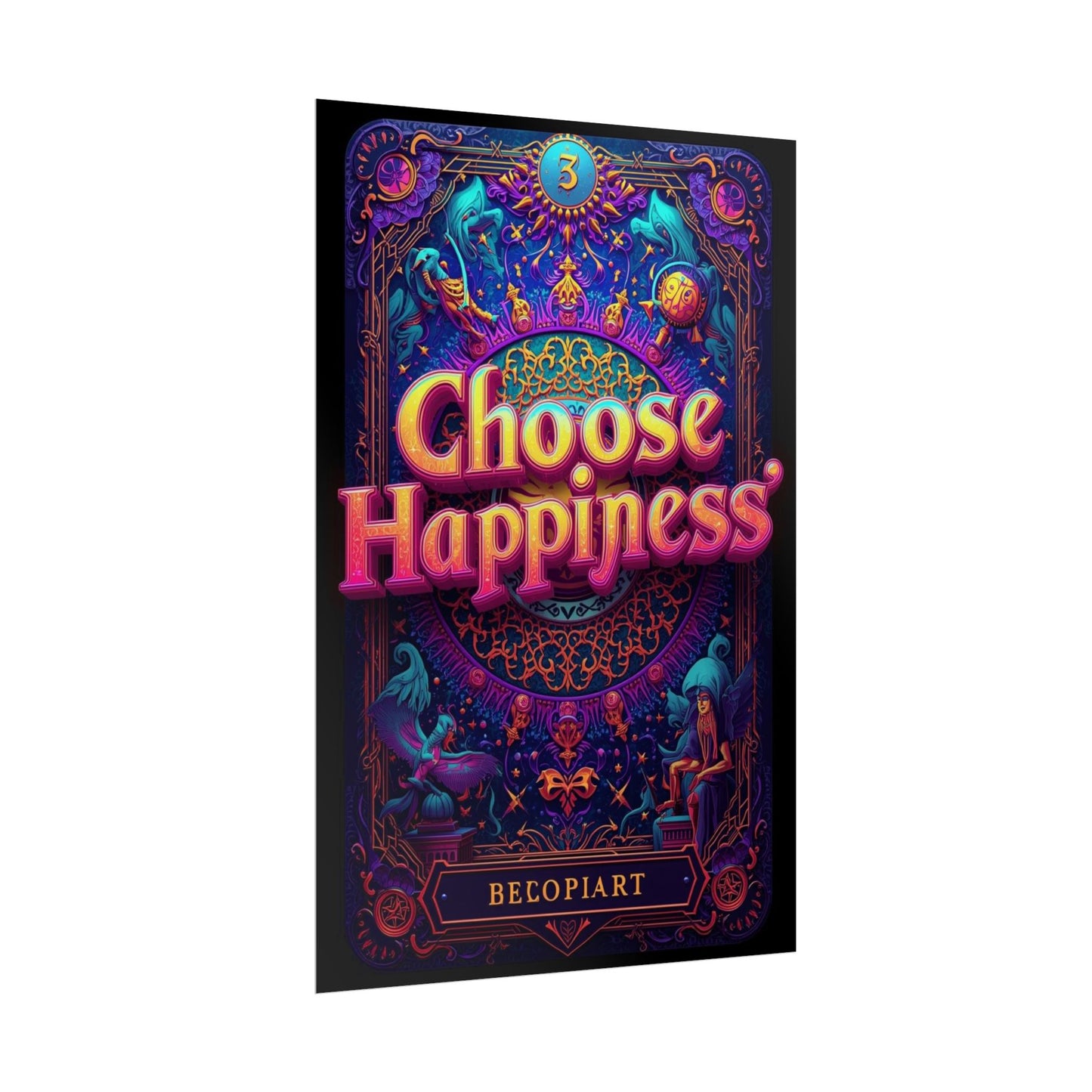 The LifeBox Motivational Poster, Choose Happiness Wall Art, Self Discipline & Mindset Decor, Personal Growth Inspirational Quote Print