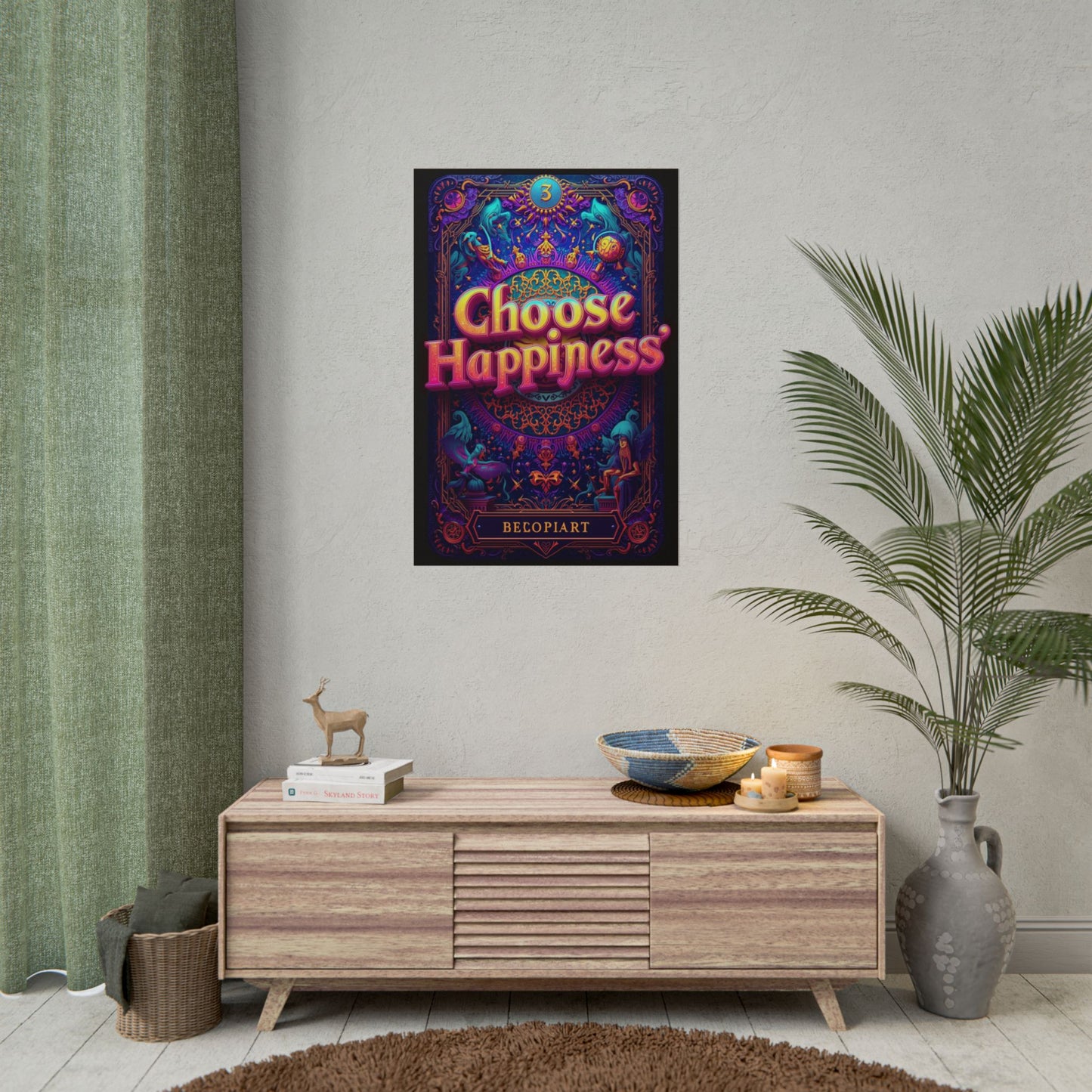 The LifeBox Motivational Poster, Choose Happiness Wall Art, Self Discipline & Mindset Decor, Personal Growth Inspirational Quote Print