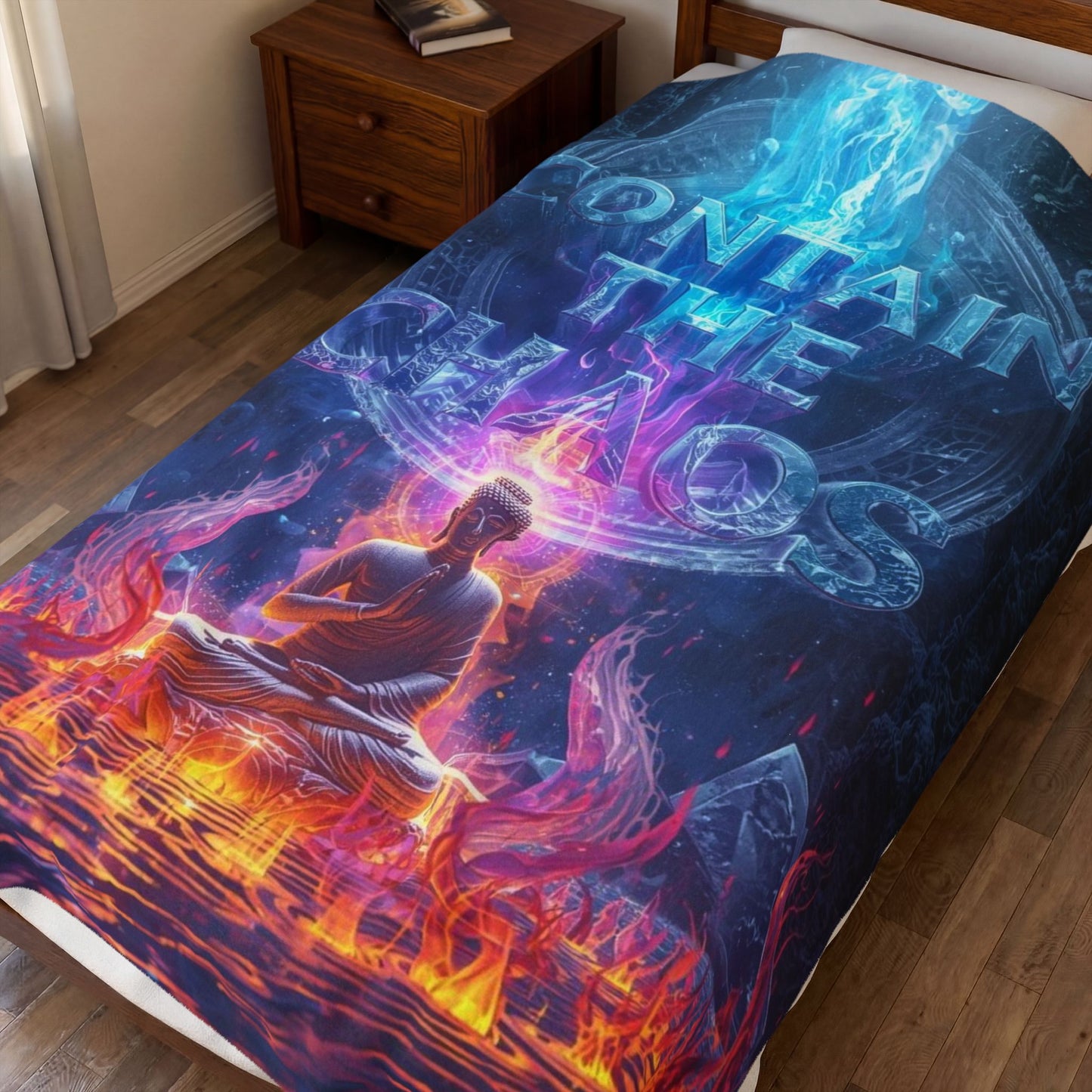 Contain The Chaos Velveteen Plush Blanket
